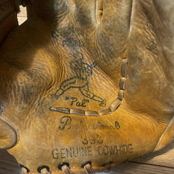 Mickey Mantle 393 Pal Mickey's Professional Model Vintage Cowhide Baseball Glove - Picture 3 of 5